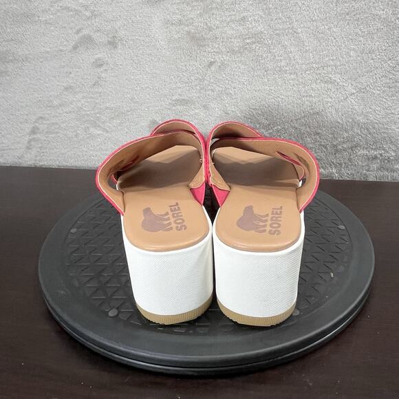Sorel Womens Size 8 Cameron Pink Flatform Mule Casual Slip On Sandals - Picture 3 of 8